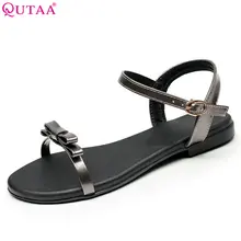 QUTAA/ г.; женские босоножки; летняя модная женская обувь из искусственной кожи на низком каблуке; Универсальные женские босоножки на платформе с пряжкой; размеры 34-43