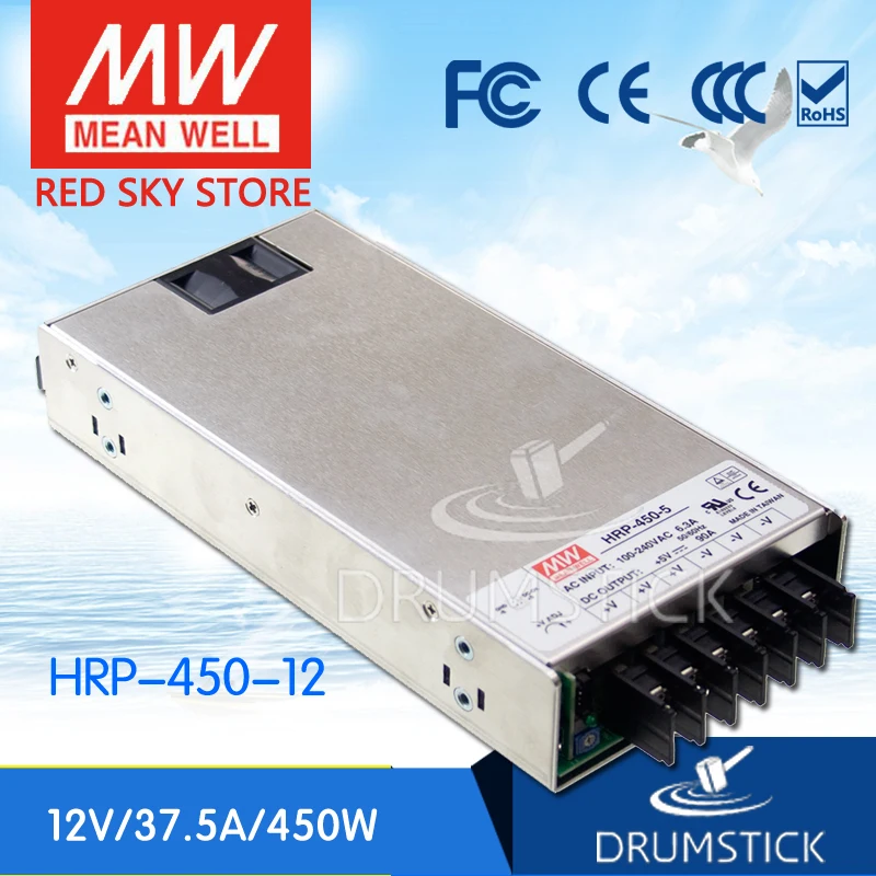 Meanwell HRP-450-12 12 В 37 5 а meanwell HRP-450 в 450 Вт Один выход с PFC Функция питания | Обустройство
