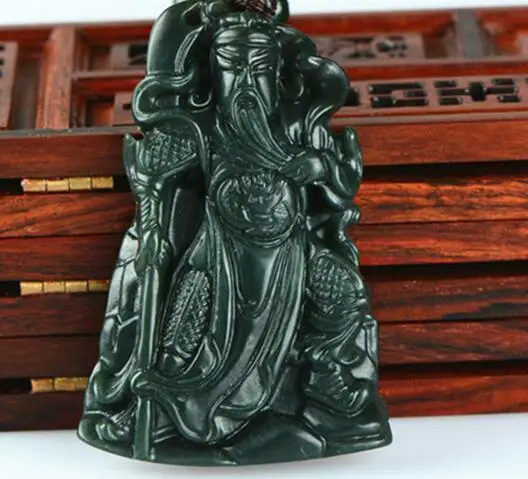 Hetian Yuqing Yu Guan Gong подвеска Wu Fu God мужское ожерелье отправить сертификат | Украшения и