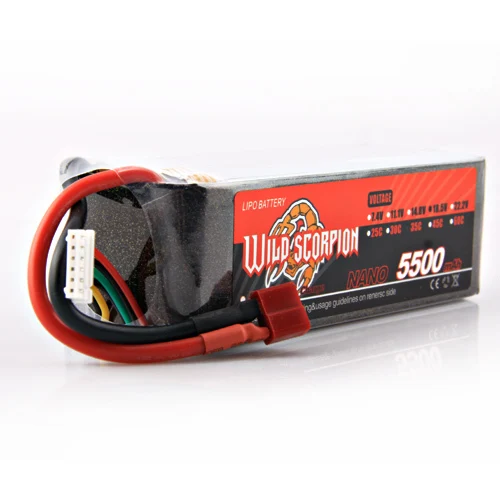1 шт. Дикий Скорпион RC 18 5 V 5500mAh 35C литий полимерный Lipo аккумулятор вертолет для