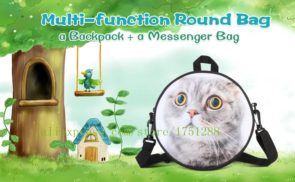 round shoulder bag Messenger Bag kids backpack