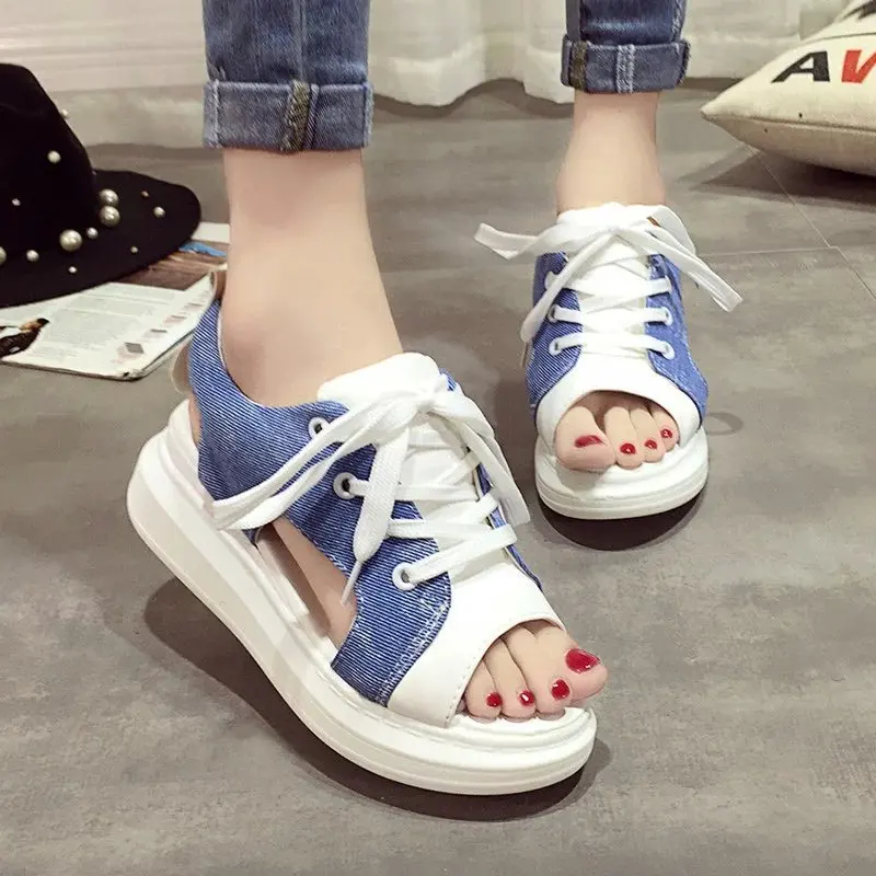 

Women high heel shoes slope spring summer sandals comfortable dot color cake women sandals 2016