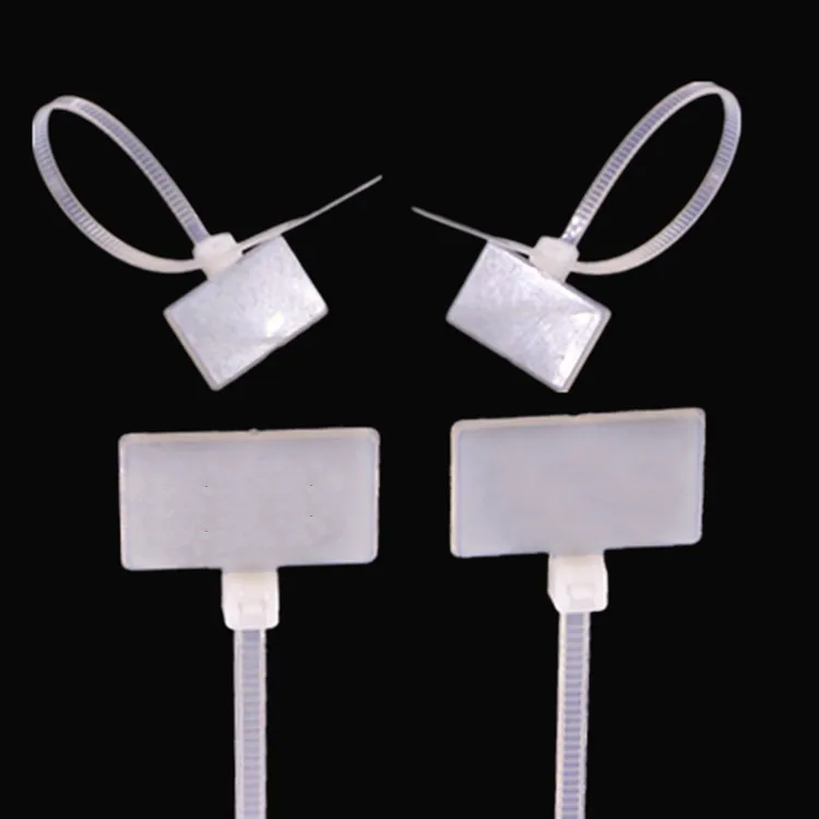 250Pcs 4mm*200mm Zip Ties Write Wire Power Cable Label Mark Tag Nylon