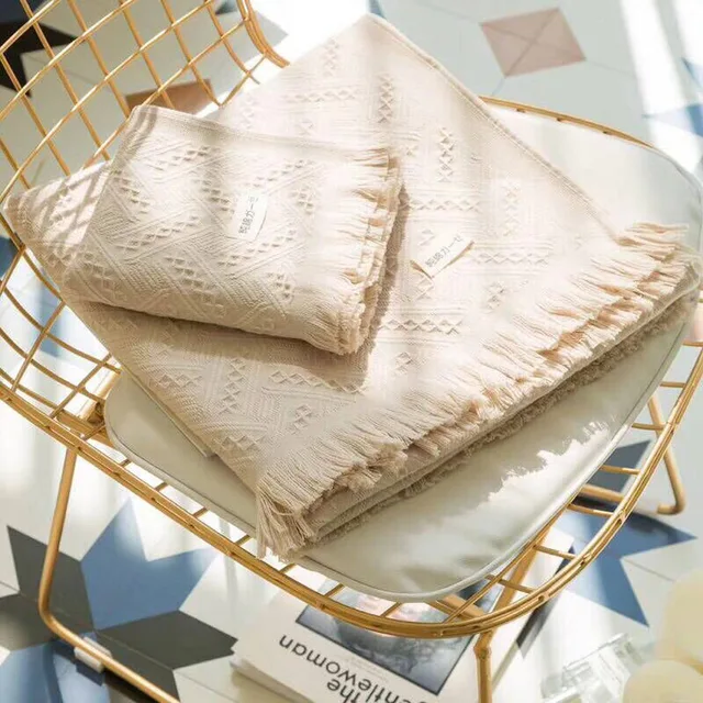 Tassel towel set (2pcs) breathe freely 100 cotton Nordic tassel beach towel 70*140cm Turkey craft gift summer towel soft new cheap Machine Washable Stripe Woven Square 15s-20s Plaid xs008 0 40KGS Yovepii grey beige coffee pink Towel set 1pc shower towel 1pc wash towel 1pc face Tassel towel set (2pcs) breathe freely 100 cotton Nordic tassel beach towel 70*140cm Turkey craft gift summer towel soft new cheap Machine Washable Stripe Woven Square 15s-20s Plaid xs008 0 40KGS Yovepii grey beige coffee pink Towel set 1pc shower towel 1pc wash towel 1pc face
