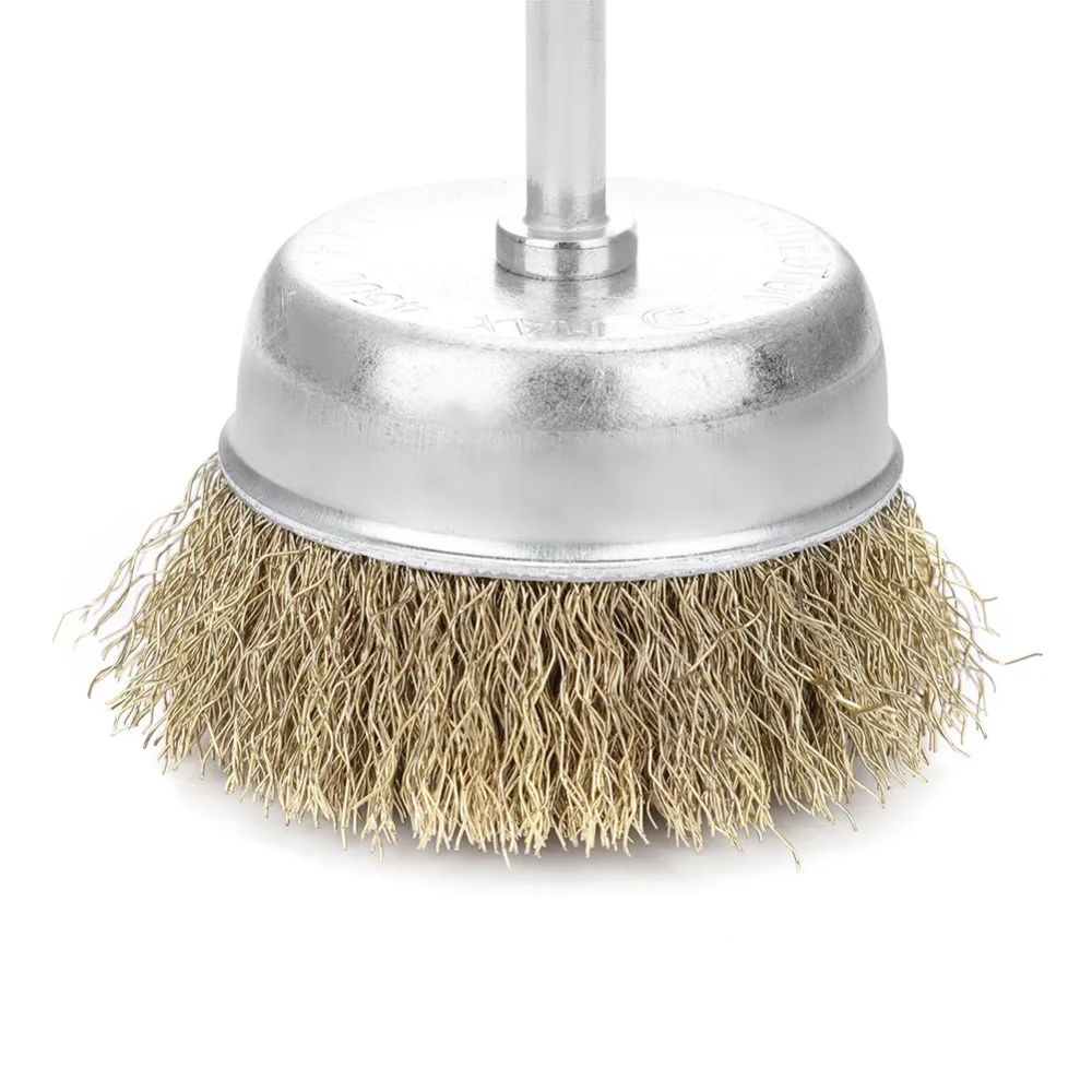 

24pcs/Set 6mm / 0.24inch Wire Brush Cup with Flat Brushes Drill Wheel Tools Set 50mm 75mm 100mm Include