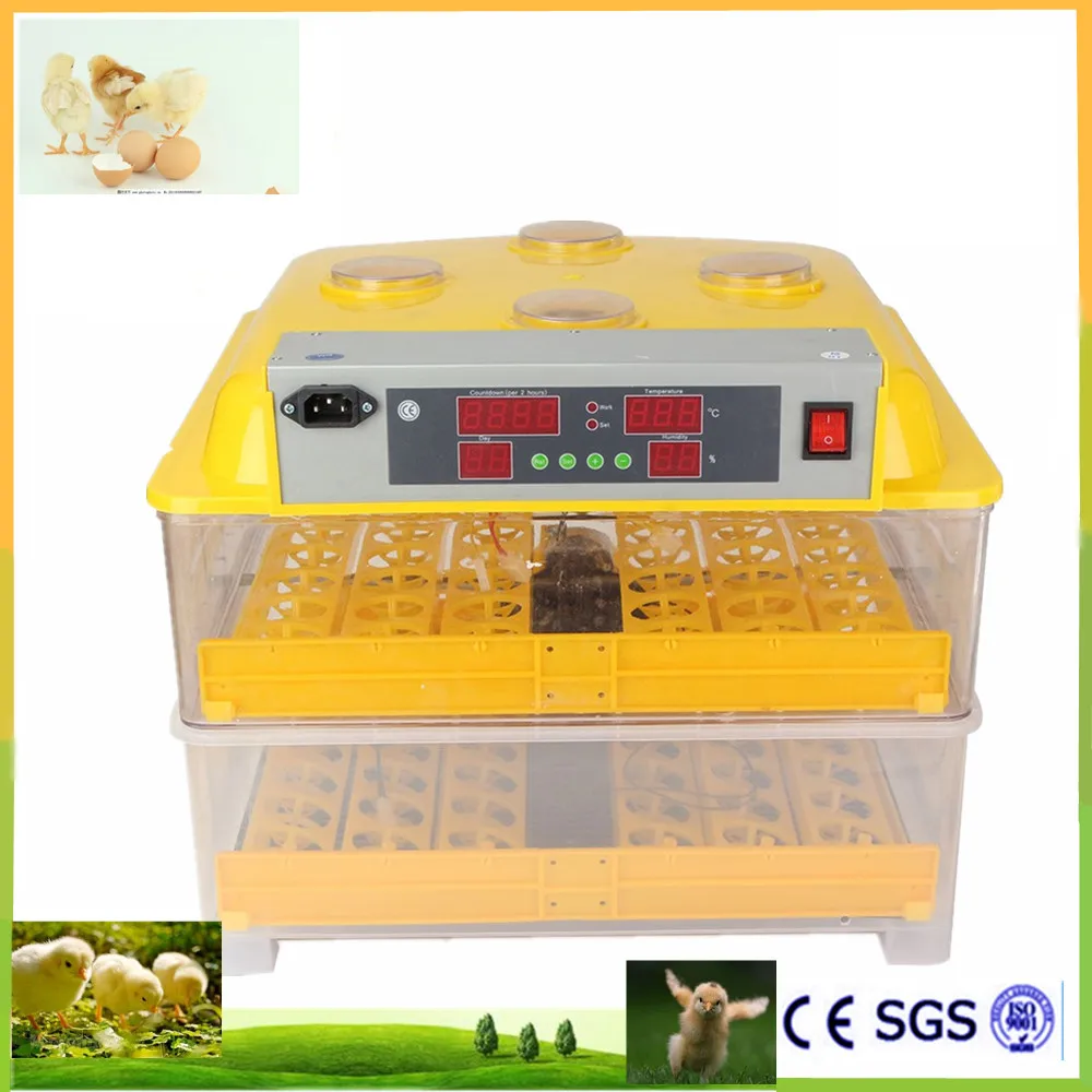 

Newest Best 96 Egg Incubation Digital Large Capacity Poultry Chicken Brooder Home Commercial farm Automatic Turning Hatcher