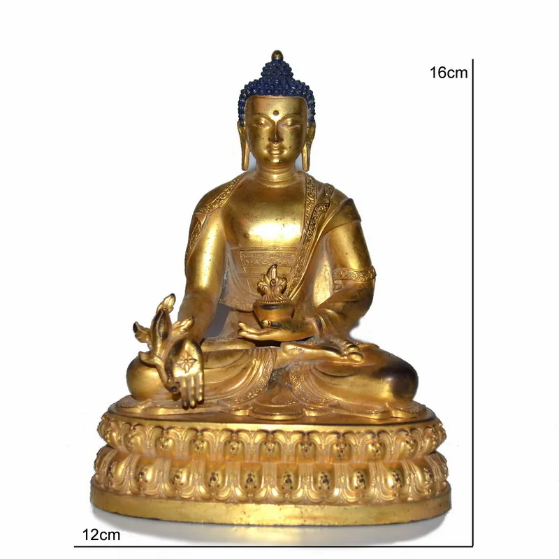 

Pharmacist Buddha copper gilt Tibetan Tibetan Buddha statue collection Seiko