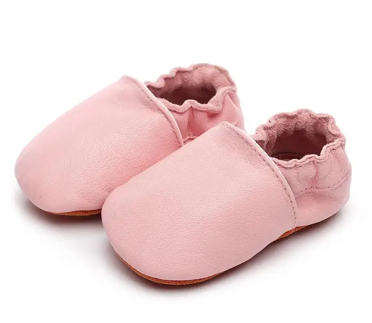 Модная обувь для мальчика для девочки, первые ходунки, мягкие тапочки для новорожденных, мокасины для малышей, домашняя обувь, от 0 до 18 месяцев - Цвет: pink