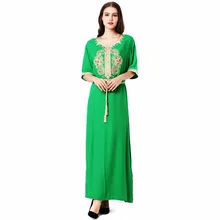Muslim Women long sleeve long dress islamic clothing Dubai kaftan caftan turkey moroccan maxi / long Abaya turkish fashion 1606