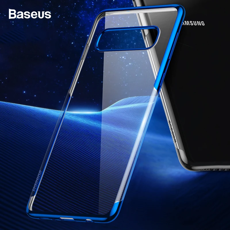 

Baseus Luxury Plating Phone Case For Samsung Galaxy S10 Plus Soft TPU Silicone Cases Back Cover For Samsung Galaxy S10 Coque