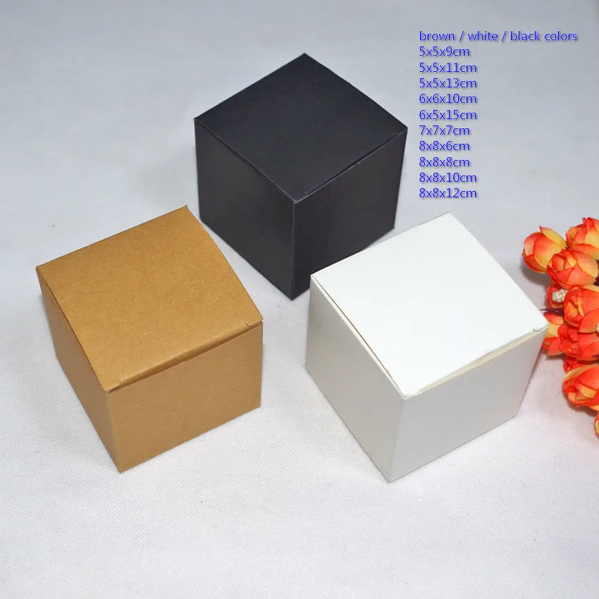 2018 50 шт. 5x 5/6x 6/7x 7/8x8 см коробки из крафт бумаги 3 цвета помада сделай сам