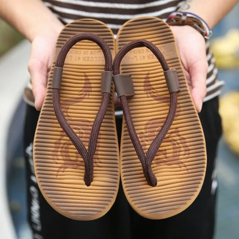 

Summer Beach Shoes Men Slippers Nice Designers Slippers Men Brand Leather Slippers For Men Zapatos Sandalias Hombre