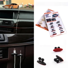 8 pièces une carte haute qualité nouveau Design voiture Navigation chargeur ligne Clip casque pince ligne déduction couleur noir ou Beige(China)