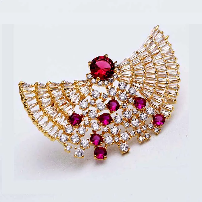 Red Trees Brand High Quality Jewelry Fashion Women's Coat Brooch And