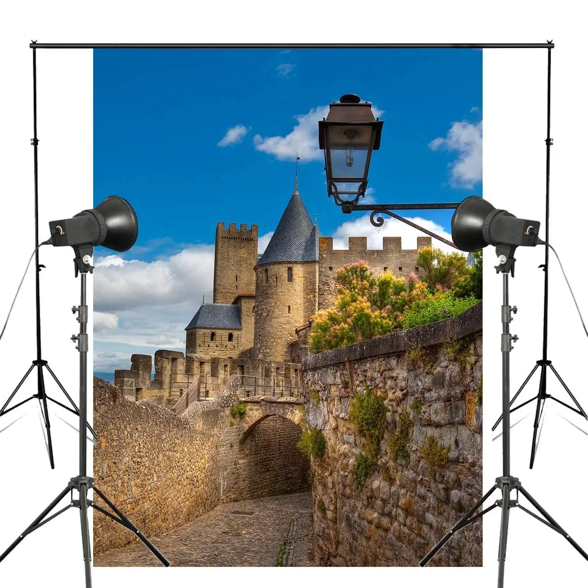 

150x220cm Blue Sky Photography Background Ancient Castle Architectural Landscape Backdrop Studio Photography Backdrop