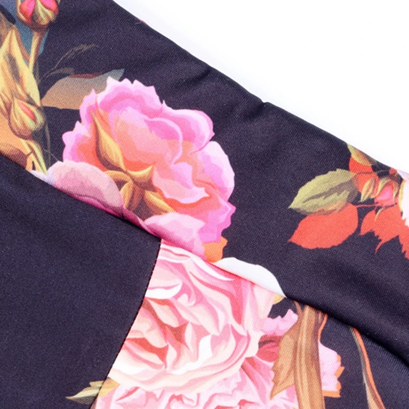 2018 Women New Fashion Vintage High Waist Flower Print Long Flare Pants Multi-Color Casual Boho Hippie Pants Hot Pants