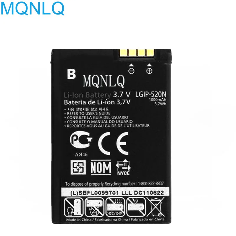 

LGIP-520N Аккумулятор для LG BL40 Chocolate GD900 GD900 Crystal 1000mAh