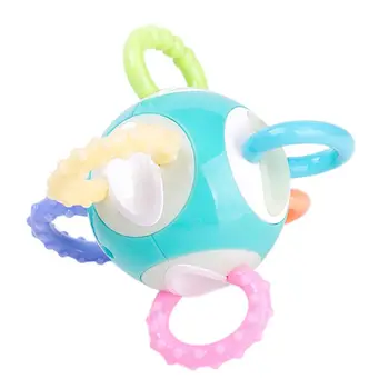 

Infant newborn teether twistedball soft rubber baby rattle teether hand catching ball high quality