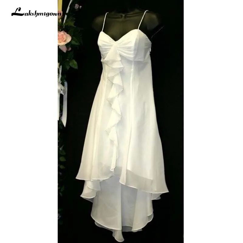Короткие пляжные свадебные платья на бретельках Пляжные Vestido de Noiva|Свадебные