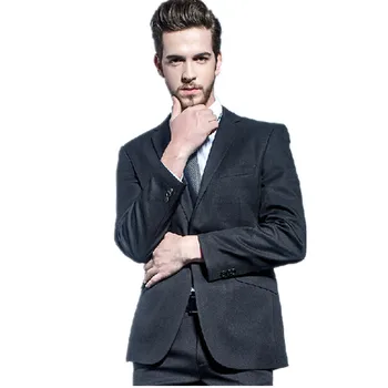 

Men's handsome suits two-piece slim men suits charming the groom wedding suits contracted mens leisure suits(jacket and pants)