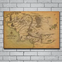 quanleinong y214 map middle earth wall sticker