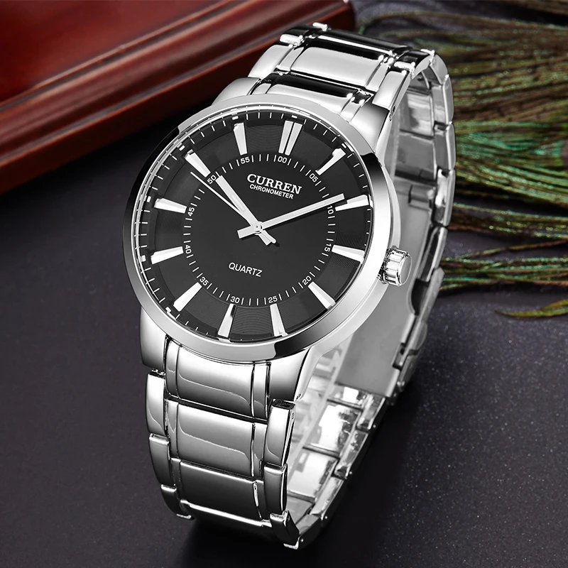 Relojes Hombre 2016 Curren Mens Watches Top Brand Luxury Stainless Steel Male Clock Men's Watch Quartz Business Wrist Watches