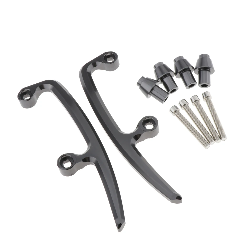 Motorcycle CNC Aluminum Rear Grab Bars Seat Pillion Passenger Rail Handle Armrest Arm Rests For Kawasaki Z650 2017-2018 Black