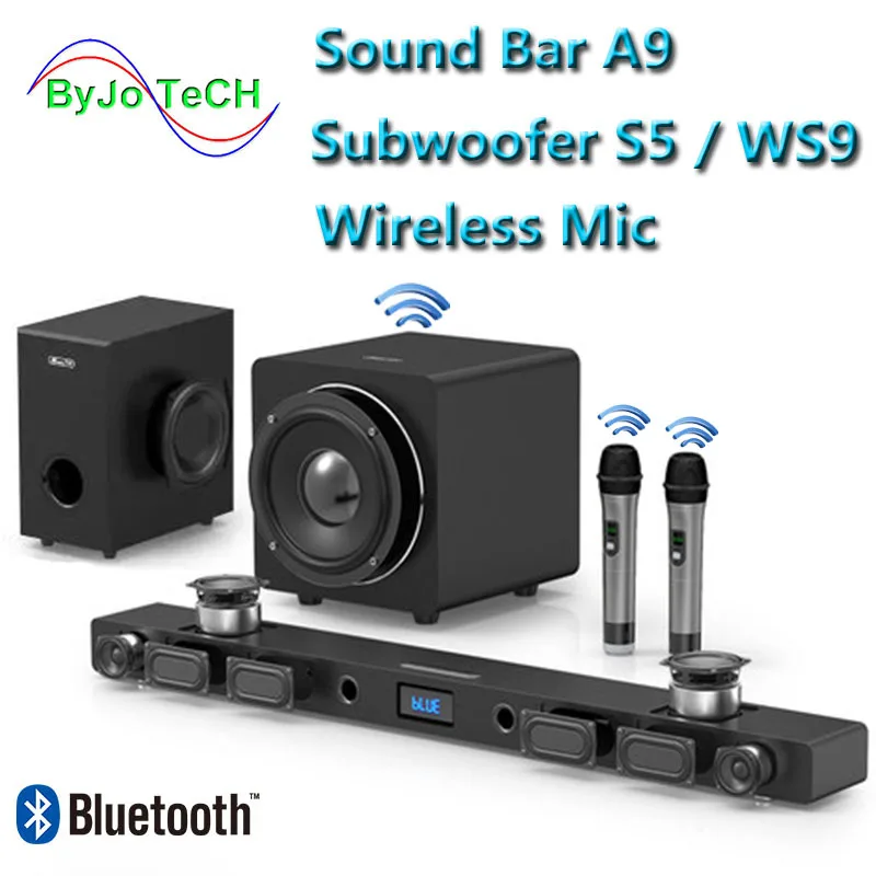 JY AUDIO A9 Bluetooth Soundbar 5.1 surround sound home theater 8 speaker integrated home theater TV speaker With 8inch subwoofer