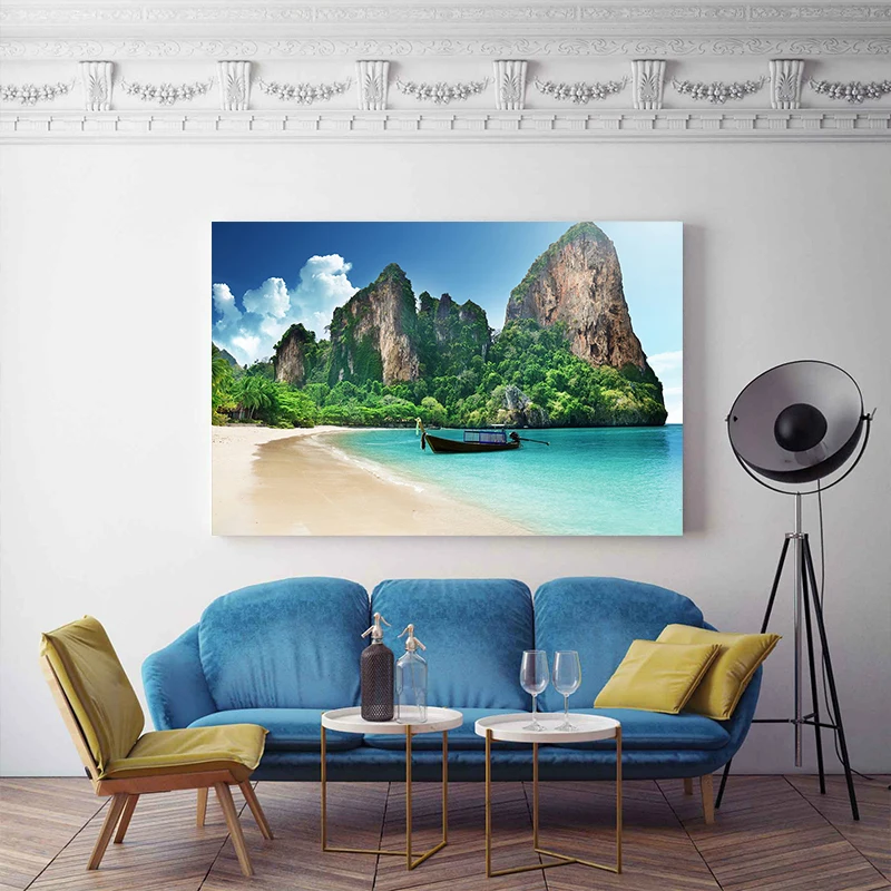 

Lakeside Lavender Landscape Blue Sky Village Oil Painting DIY Painting Digital Art Painting Digital Home Decoration Painting