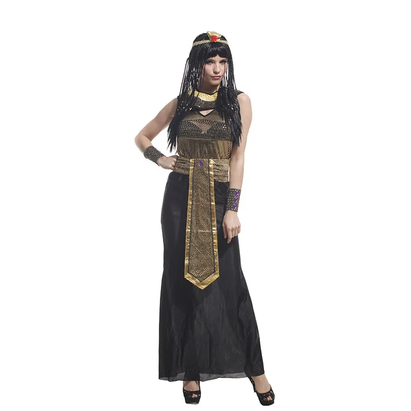 

Ladies Egyptian Cleopatra Costume Womens Egypt Queen Cosplay Carnival Halloween Egyptian Goddess Costume
