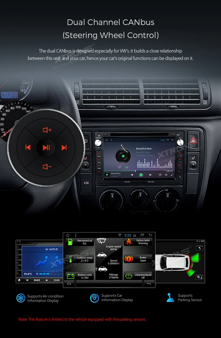 Excellent XTRONS 7" Touch Screen Android Car DVD Player RCA GPS Navigation for VW Volkswagen BORA GOLF MK4 LUPO CHICO for SEAT for SKODA 15
