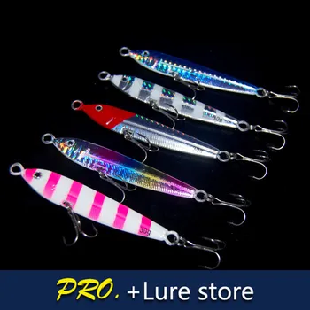 

20g 30g 40g Hard metal Lead fishes artificial Deep diver swimming sea fishing tackle wobbler jig treble hooks winnter fishing