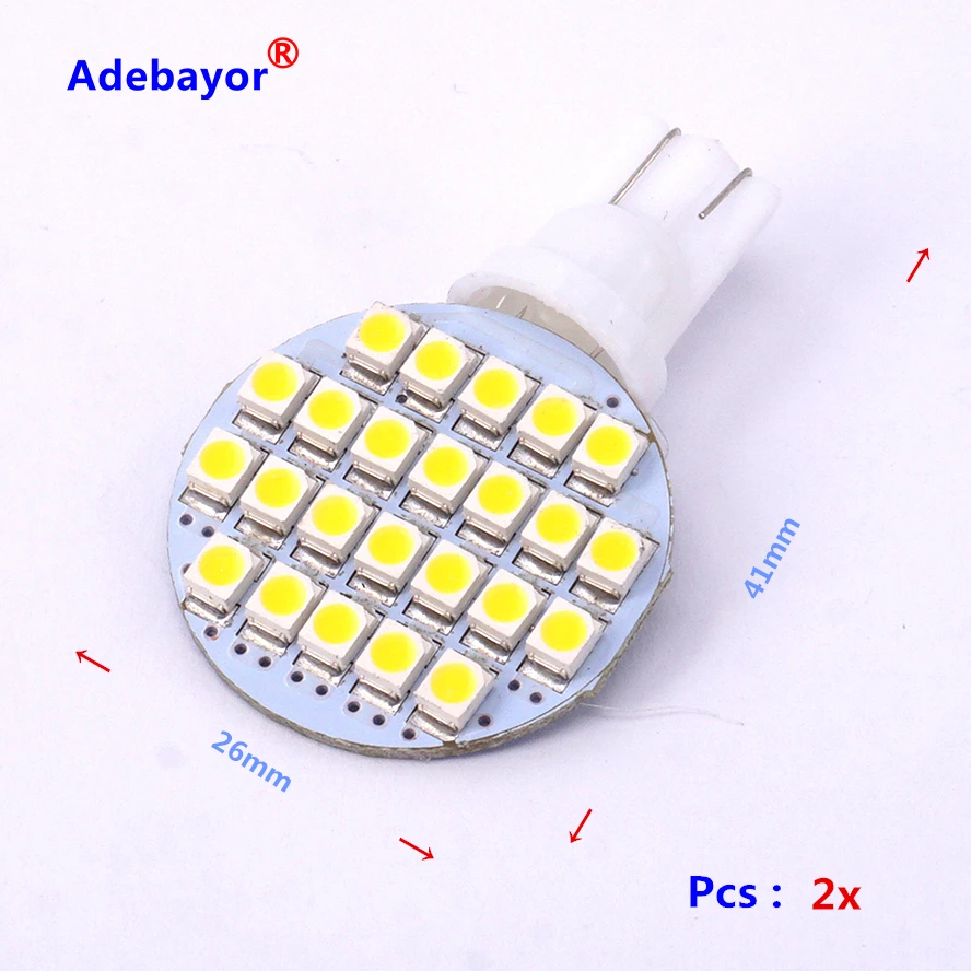 10 шт. T10 194 921 автомобильный Стайлинг W5W 24 1210 SMD СВЕТОДИОДНЫЙ RV 12 В стояночный