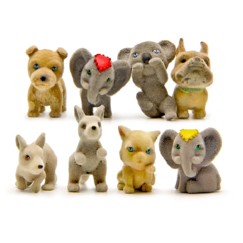 

Zakka Groceries Elephant Puppy Kitty Kangaroo PVC Action Figures Toy DIY Micro Garden Landscape Decoration Props Children Gifts