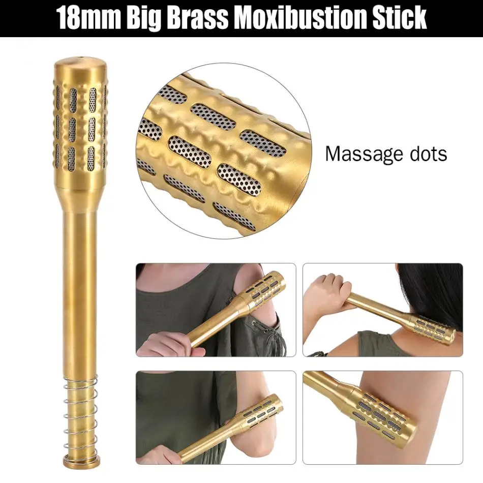 

Big Copper Moxa Roll Burner Moxibustion Therapy Meridian Acupuncture Body Warm Abdomen Massager Health Moxa Roller Stick Burner