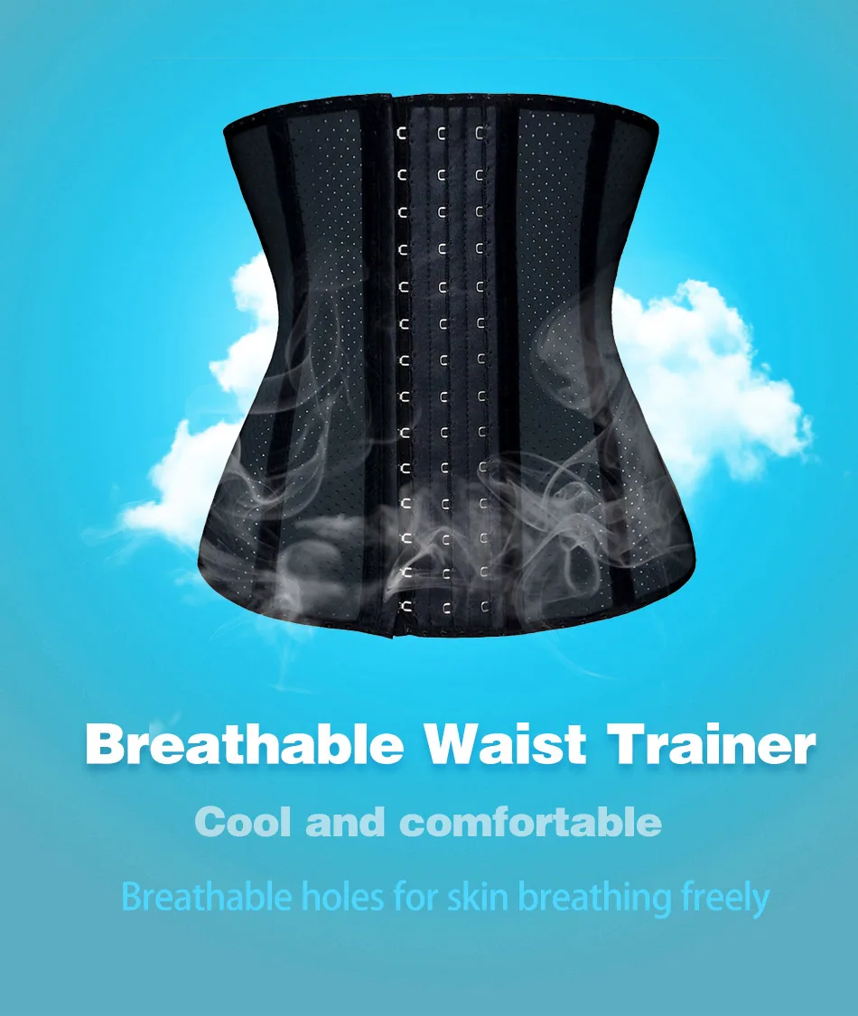 NB1279_01 Atbuty Latex Waist Trainer Breathable Cincher Corset Slim Bodysuit Workout Girdles Body Shaper Tummy Control Belt for Women (1)