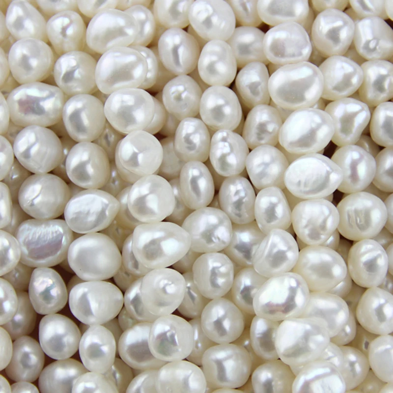 

5strand/lot,7-8mm white baroque pearl strand supply from china,irregular shape freshwater nugget pearls wholesale,diy material