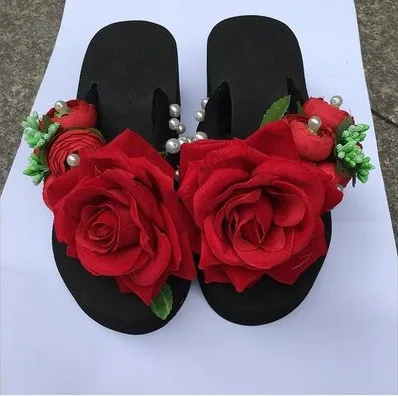 red rose sandals