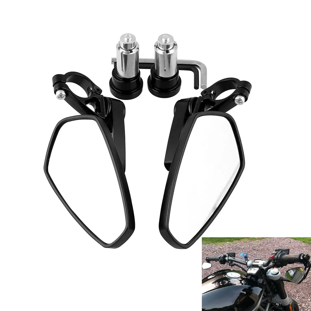 

Motorcycle 7/8" 22mm handlebar end side rearview mirror For honda pcx cbr 600 f4i hornet kawasaki z800 z1000 ktm duke