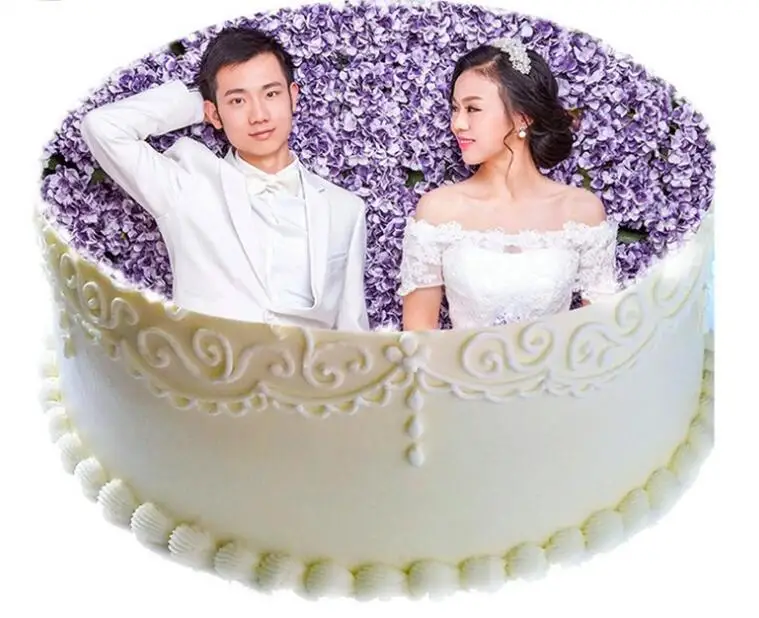 97 photo print cake