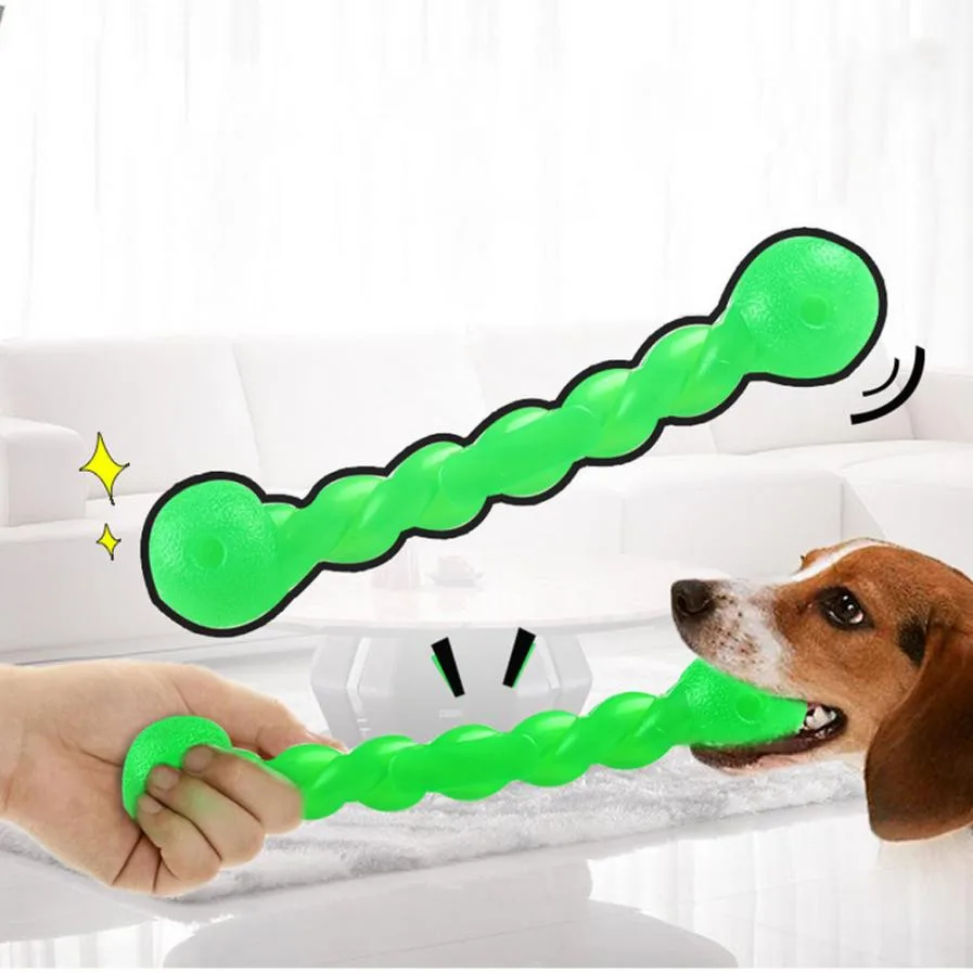 Hot Sale Pet Toy soft Rubber Twist Rod Dog Teeth Bite Dog Funny Toy