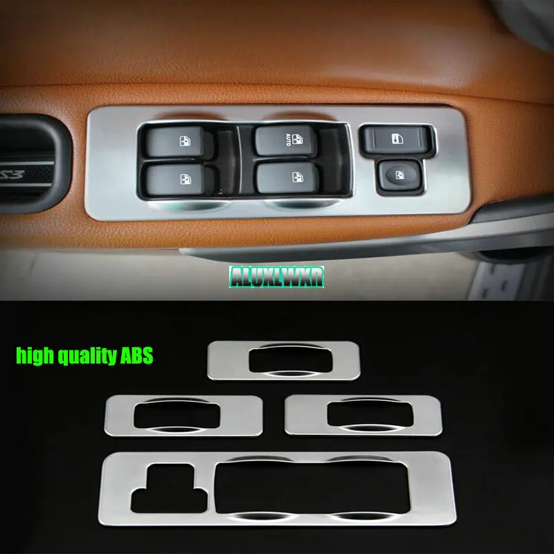 

4PCS/SET FIT FOR JAC S3 2013 2014 2015 2016 CHROME INTERIOR INNER DOOR WINDOW SWITCH PANEL COVER TRIM CONTROL OVERLAY MOLDING