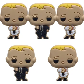 

5PCS The Boss Baby PVC Shoe Charms Shoe Buckle Accessories for Croc Decoration for Bracelets with holes
