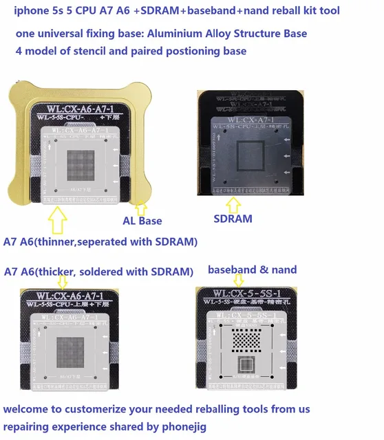 Iphone 5s Iphone5 Cpu A7 A6 Baseband Nand Reball Kit Toolultra