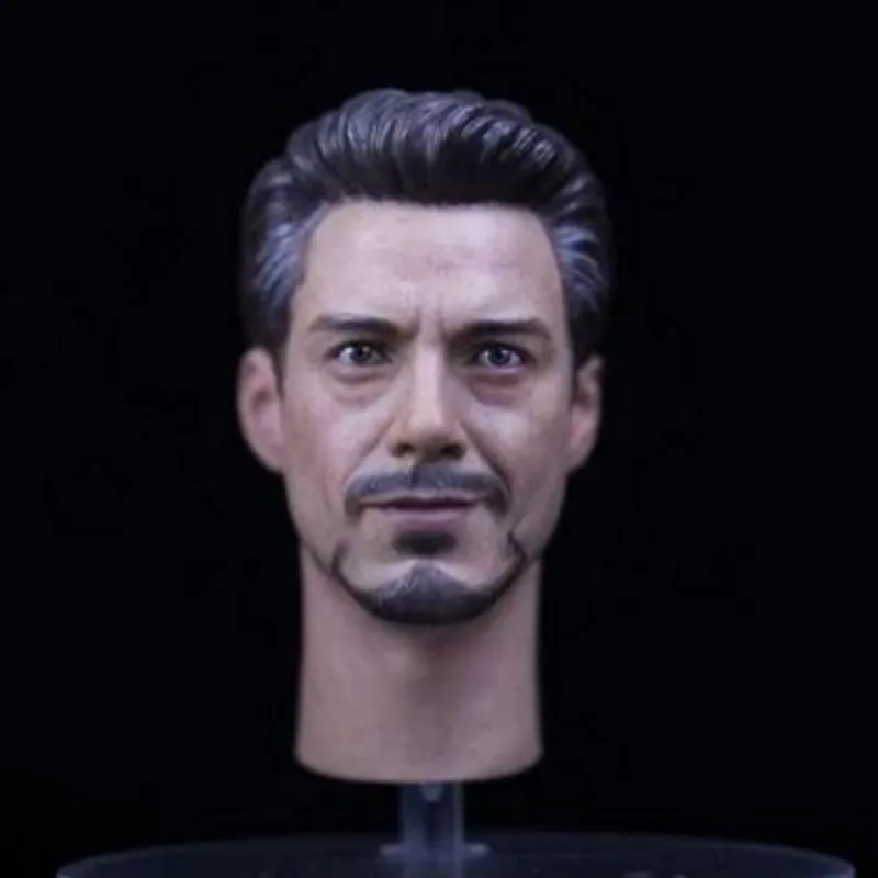 

Custom 1/6 Scale Iron Man Tony Head Sculpt for 12inch Action figure Phicen JIAOUL Doll Toy Hobbies