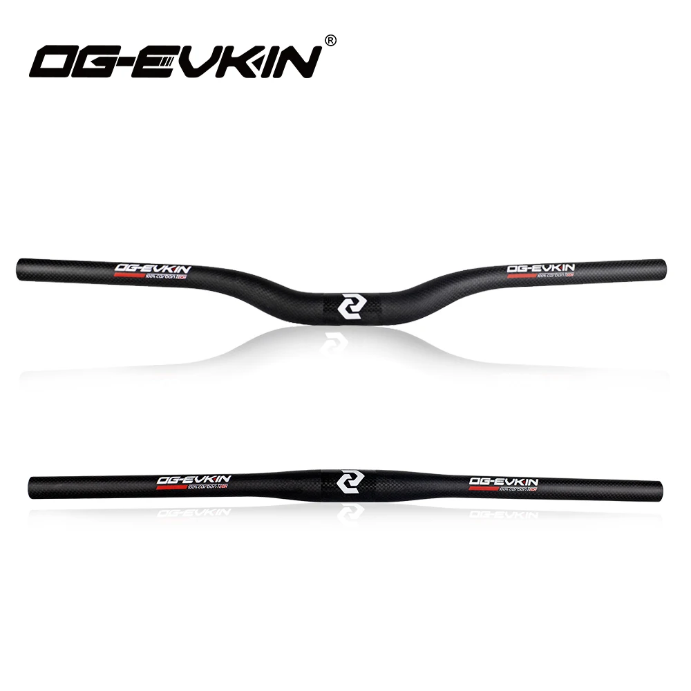 Карбоновый руль для горного велосипеда прямой MTB 620/640/660 мм с плоским подъемным
