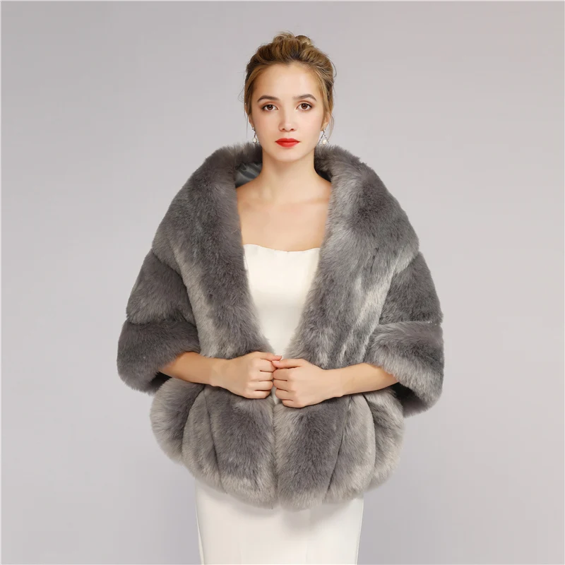 Elegante estolas de piel sintética boda envolver boda Bolero chaqueta nupcial capa de noche capa para vestido abrigo 2018|Chaquetas boda/Envolvente| - AliExpress