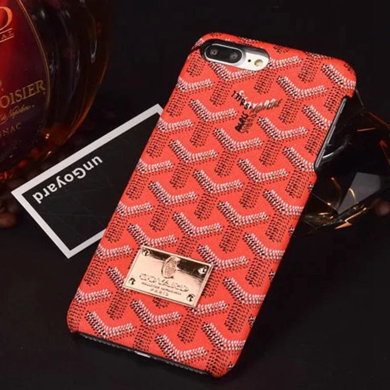 Франция Металла Goyar Лейбла Luxury Кожаный Чехол Для Iphone 7 плюс 6 S Плюс Париж Простота
