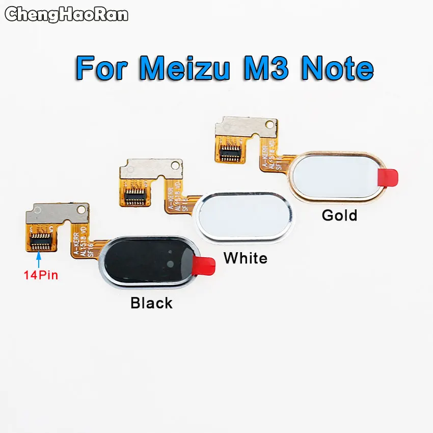 ChengHaoRan для Meizu M3 Note L681H домашняя кнопка с датчиком отпечатков пальцев гибкий