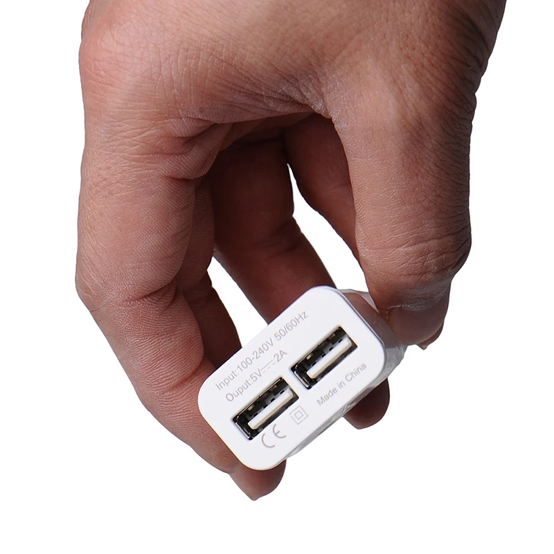 CinkeyPro USB Charger EU 2 Ports Adapter Mobile Phone Universal Wall Device Data Charging For iPhone